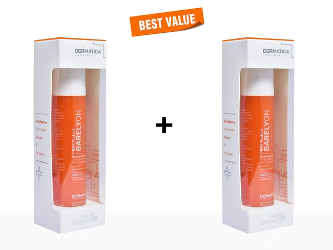 Dermatica Ray Protect Barelyon Fluid Sunscreen SPF 50 Pack Of 2