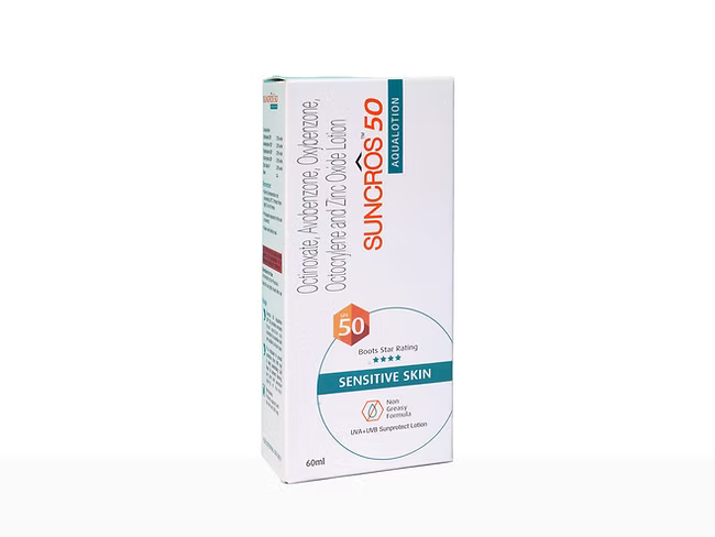 Suncros Aqua Lotion SPF 50 60 ML Pack Of 2