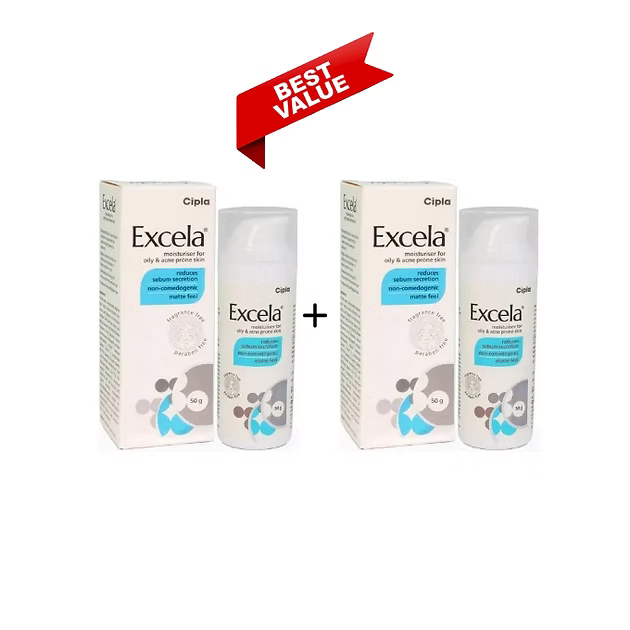 Excela Moisturiser for Oily & Acne Prone Skin Pack of 2