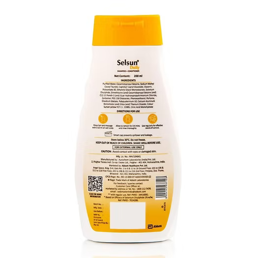 Selsun Daily Anti Dandruff Shampoo For Dry Scalp 120 ML