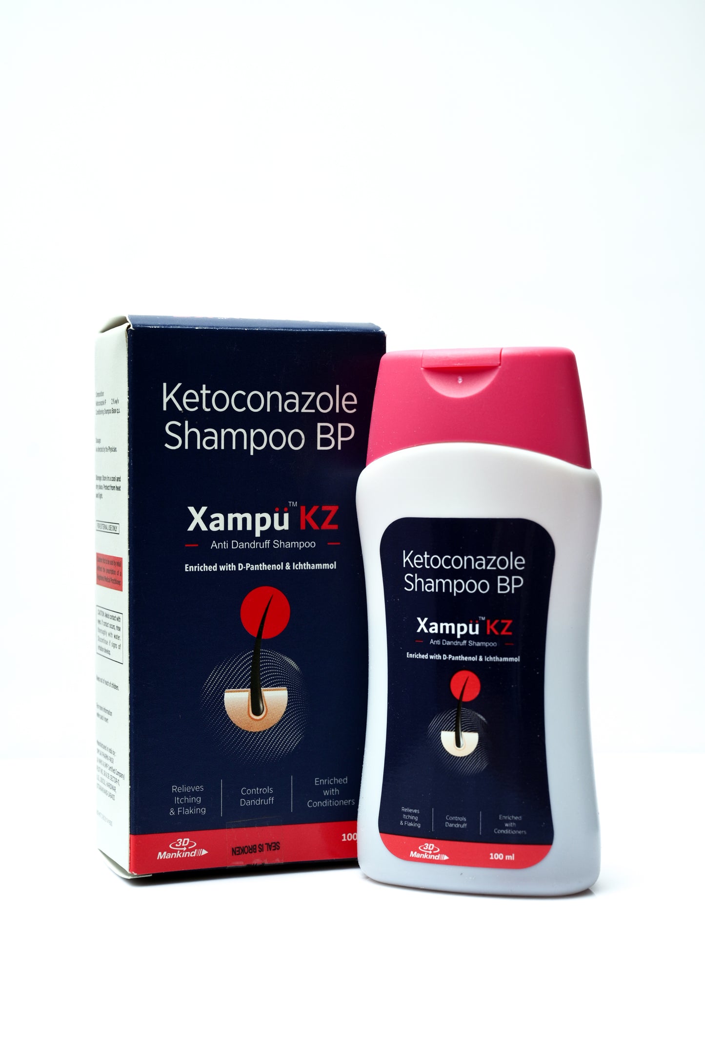 Xampu-KZ Anti-Dandruff Shampoo 100ml(Pack of 2)