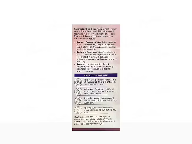 Facemoist RES-Q Night Repair Cream 30ml