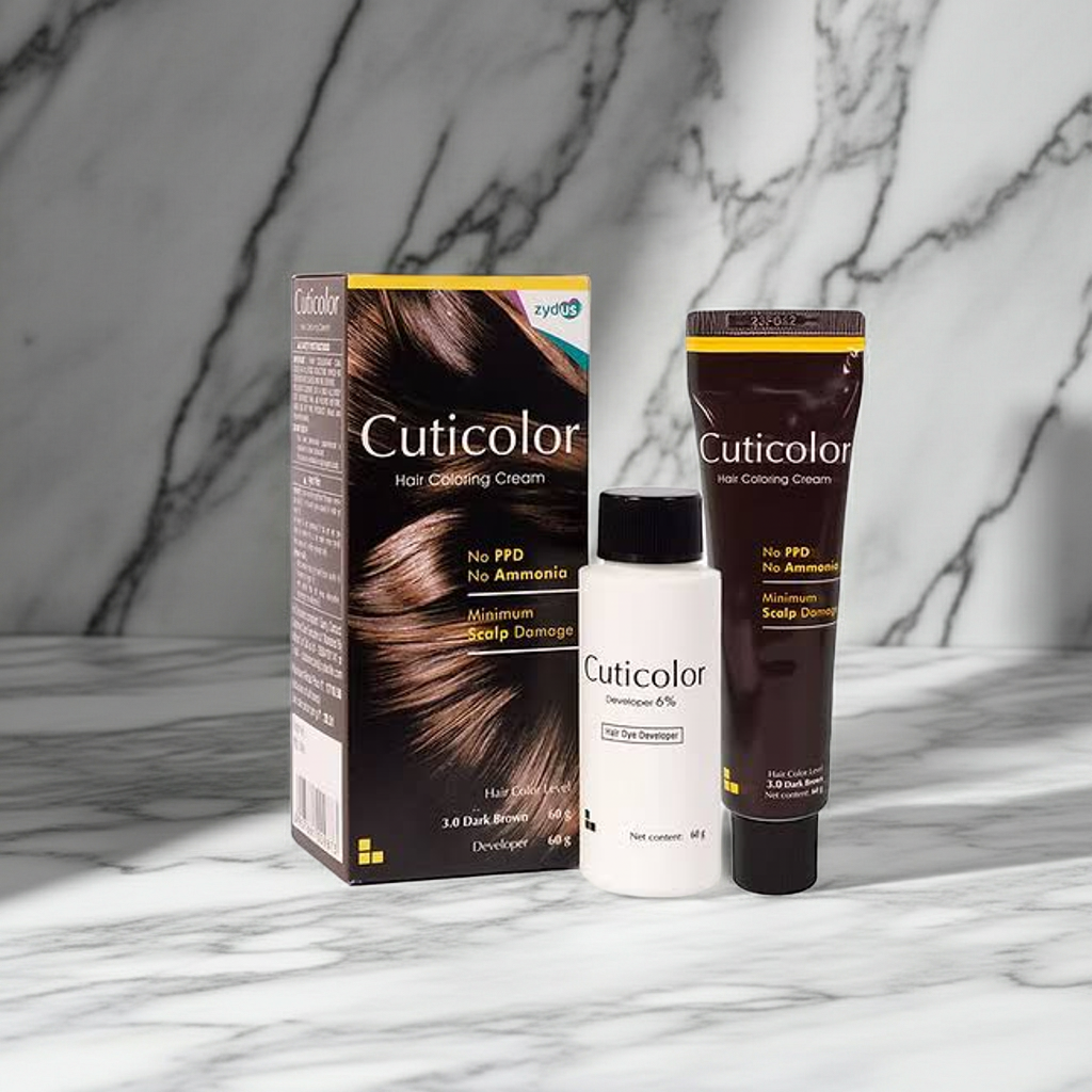 Cuticolor Hair Coloring Cream Dark Brown 3.0