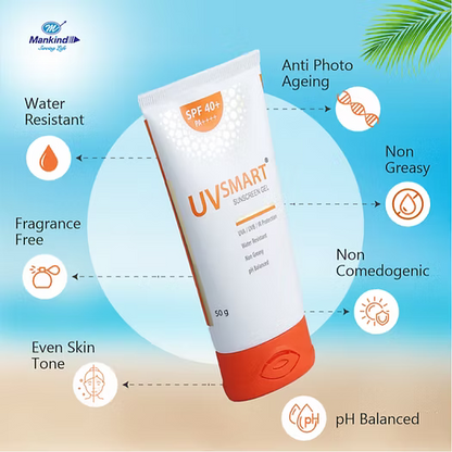 UVsmart Sunscreen SPF 40+ PA++++ Gel