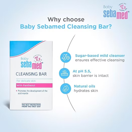 Sebamed Baby Cleansing Bar 150gm(Pack of 3)