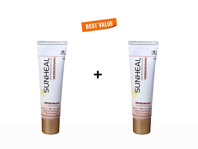 Sunheal Ultra Matte Gel SPF50 Pack of 2*50Gm