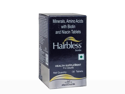 Hairbless Bottle of 30 Tablets