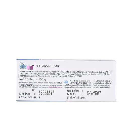 Sebamed Baby Cleansing Bar 100gm(Pack of 3)