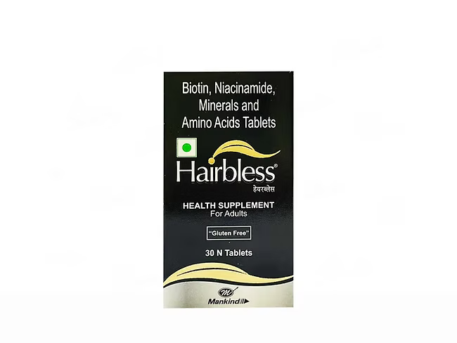 Hairbless Bottle of 30 Tablets