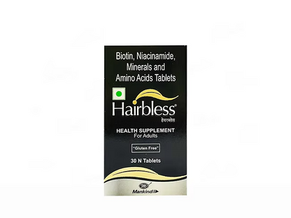 Hairbless Bottle of 30 Tablets