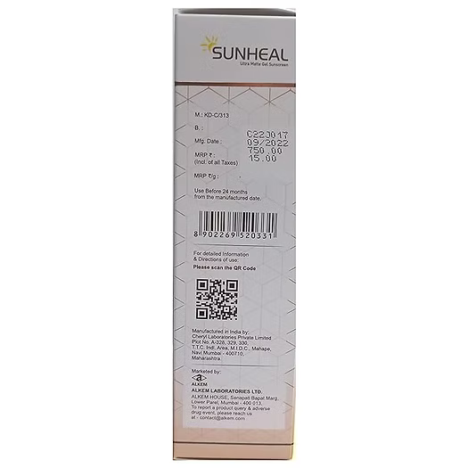 Sunheal Ultra Matt Gel Sunscreen SPF50 PA+++