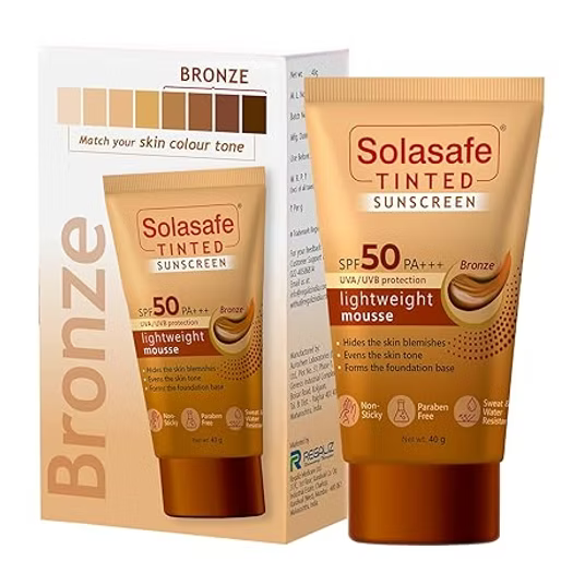 Solasafe Tinted Bronze Sunscreen SPF 50 | Broad Spectrum Sun Protection |