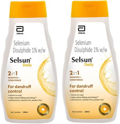 Selsun Daily Anti-Dandruff Shampoo 120Ml Pack Pf 2
