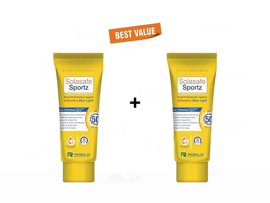 Solasafe Sportz Physical Sunscreen Gel SPF 50+ PA+++ (Pack of 2)