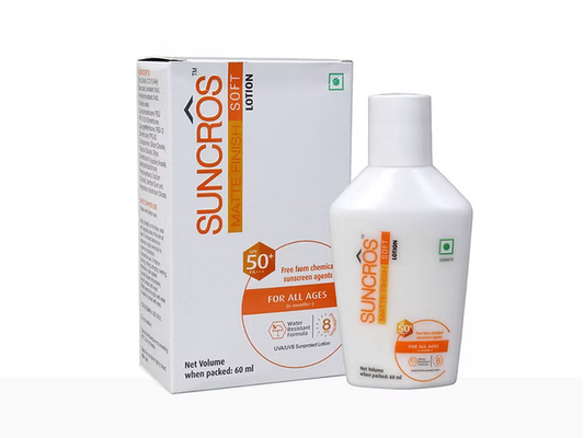 Suncros Matte Finish Soft Lotion SPF 50+ PA+++ 60 ML