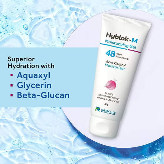 Hyblok M Moisturizing Gel | Lightweight Oil-Free Moisturizer 50gm