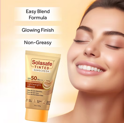 Solasafe Tinted Ivory Sunscreen SPF 50 | Broad Spectrum Protection |