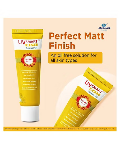 UVsmart Matt Sunscreen Gel SPF 40+/ PA++++