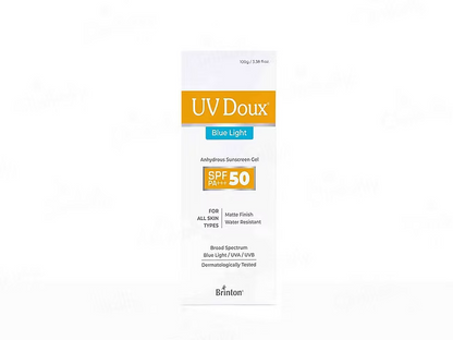 UV Doux Blue Light Anhydrous Sunscreen Gel SPF 50 PA+++ 100Gm