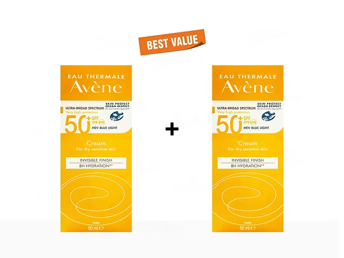 Avene Very High Protection Invisible Finish Sunscreen Cream SPF 50+ Pack Of 2