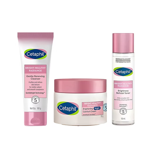 Cetaphil Radiance Essentials Cleanser, Toner & Brighten (Pack of 3)