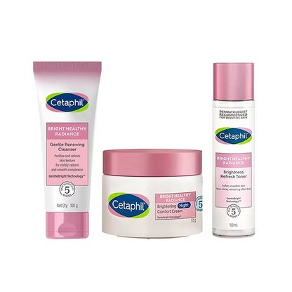 Cetaphil Radiance Essentials Cleanser, Toner & Brighten (Pack of 3)