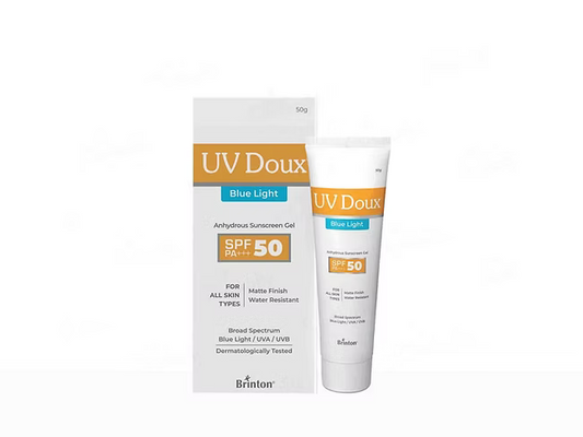 UV Doux Blue Light Anhydrous Sunscreen Gel SPF 50 PA+++ 100Gm