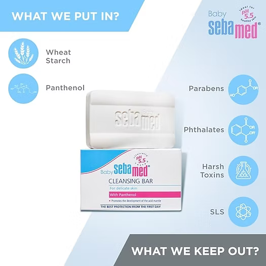 Sebamed Baby Cleansing Bar 150gm(Pack of 3)
