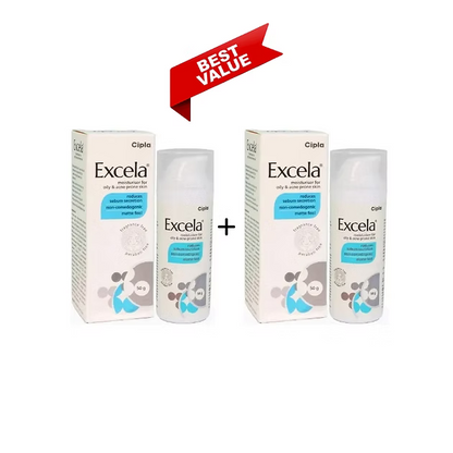Excela Moisturiser for Oily & Acne Prone Skin Pack of 2
