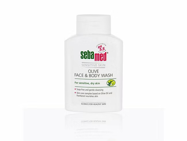 Sebamed Olive Face & Body Wash|Ph 5.5|Soap Free|For Sensitive Dry Skin|With Oliv