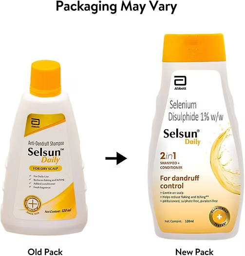 Selsun Daily Anti-Dandruff Shampoo 120Ml Pack Pf 2