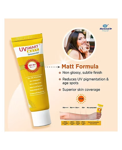 UVsmart Matt Sunscreen Gel SPF 40+/ PA++++