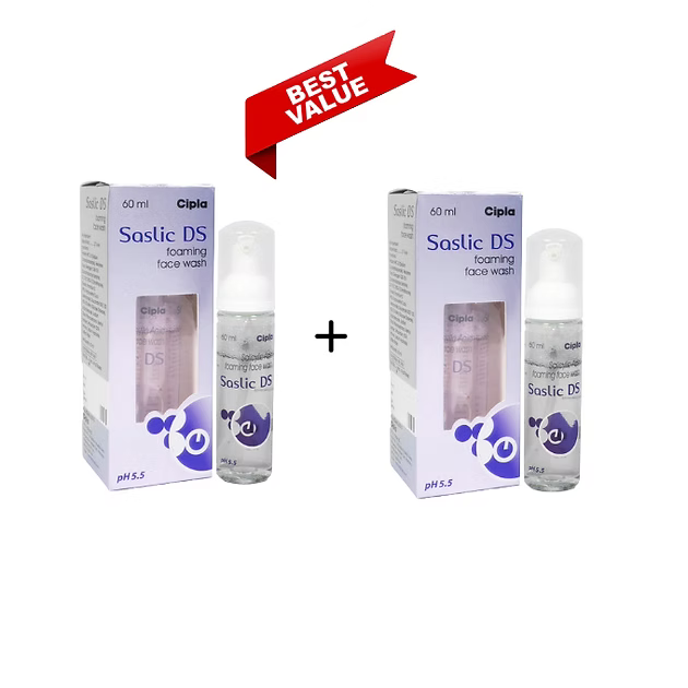 Saslic DS Foaming Face Wash Pack of 2