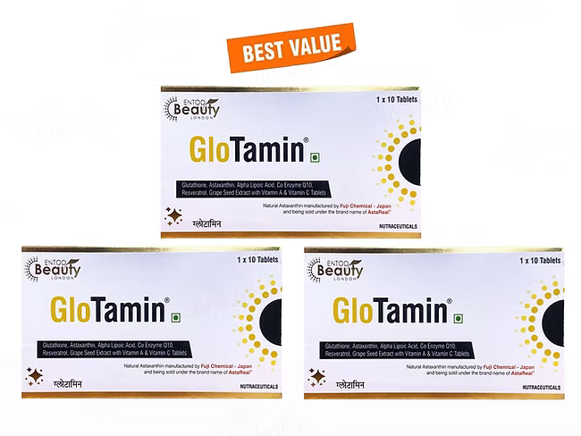Glotamin Glutathione Skin Brightening & Anti- Ageing Tablet Pack Of 3