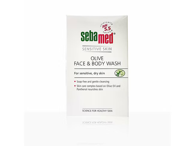 Sebamed Olive Face & Body Wash|Ph 5.5|Soap Free|For Sensitive Dry Skin|With Oliv