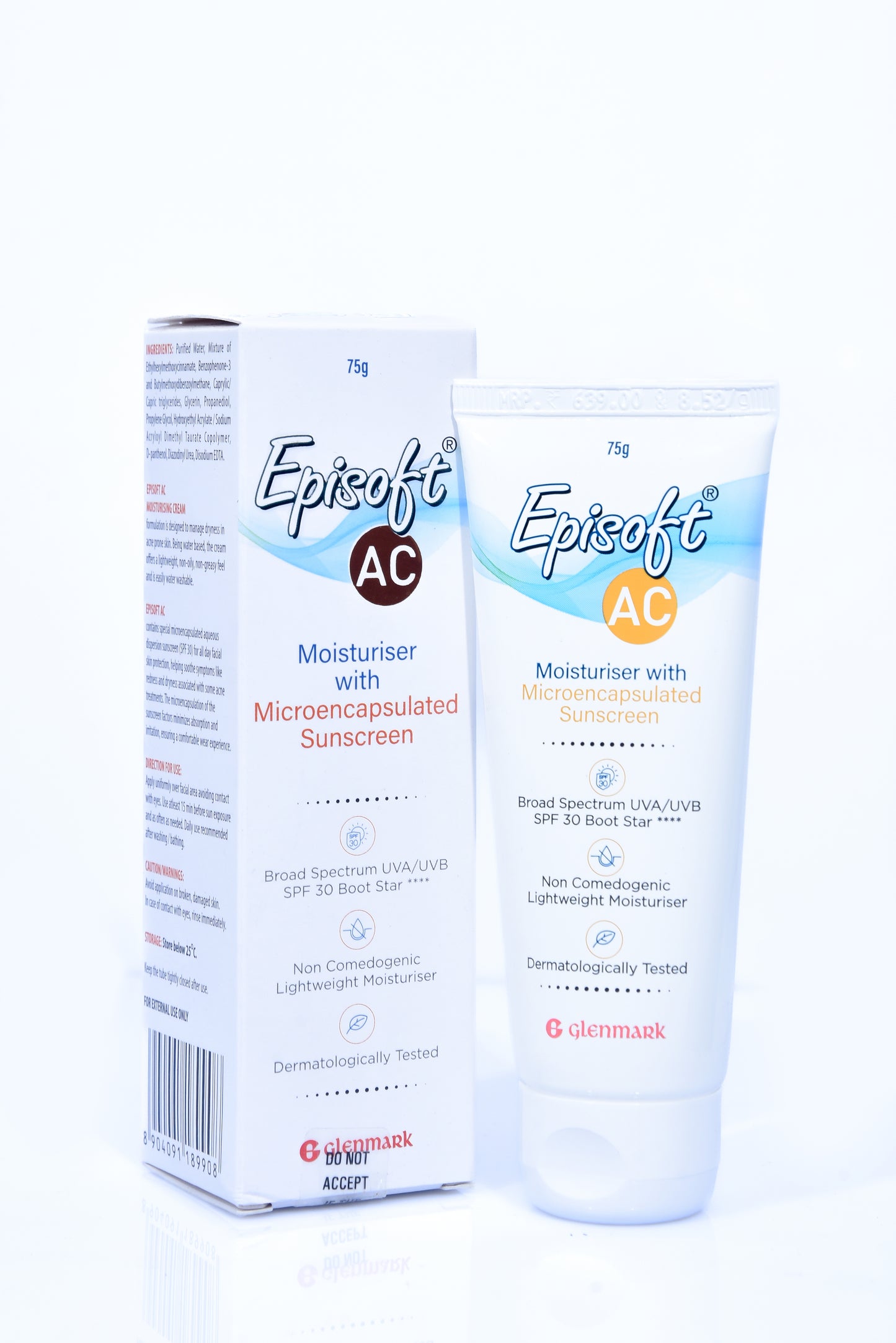 Episoft AC Moisturiser With Sunscreen SPF 30 75GM