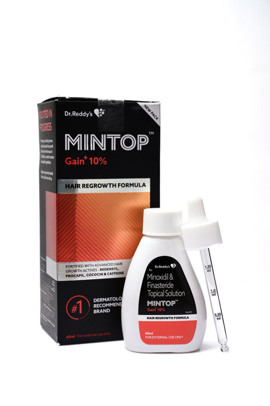 Mintop Gain+ 10 Topical Hair Solution - Bottle of 60ml