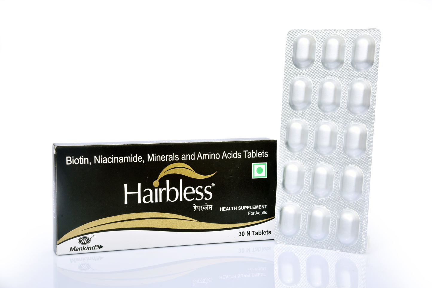 Hairbless Strips of 30 Tablets