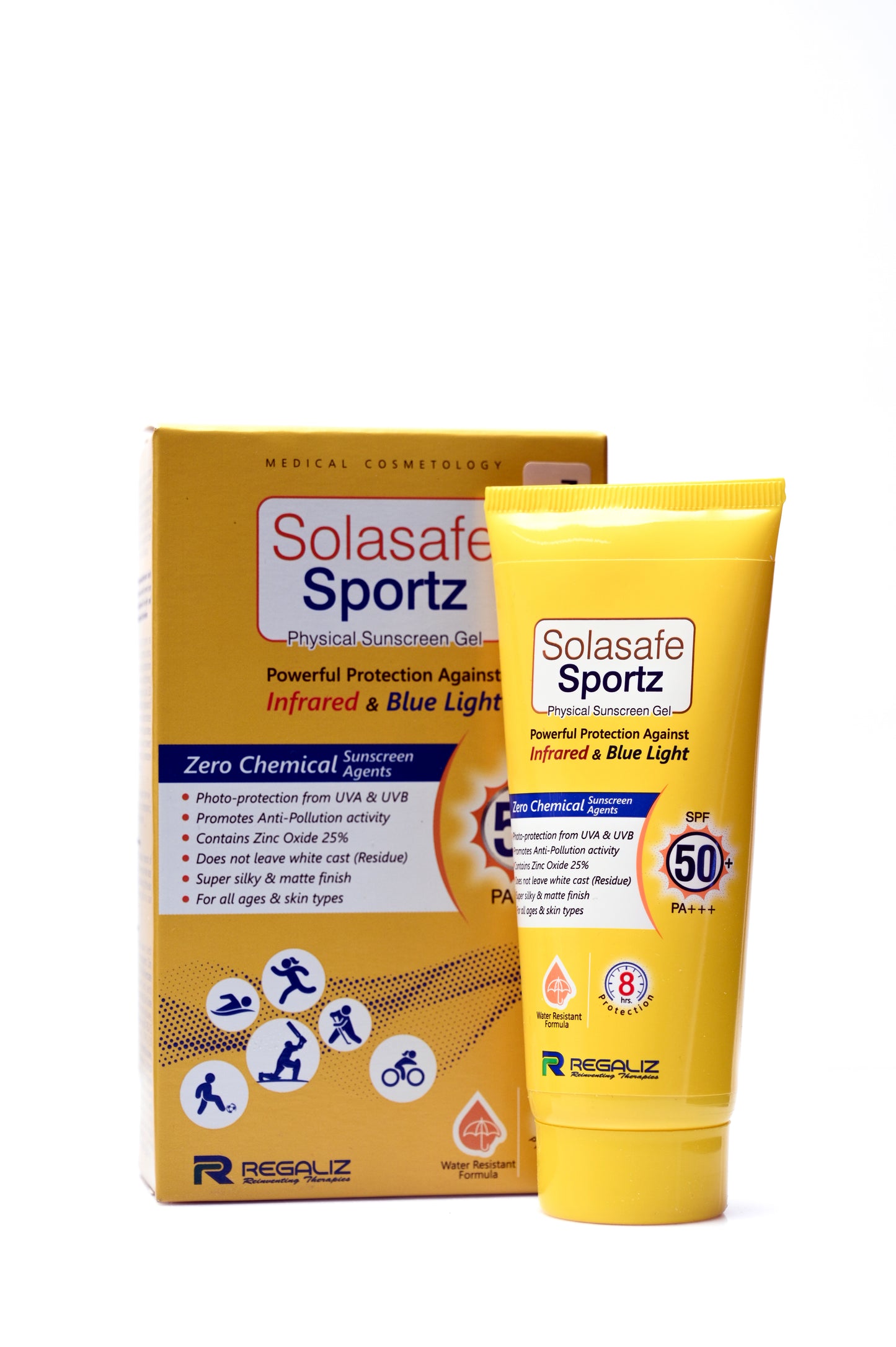 Solasafe Sportz Physical Sunscreen Gel SPF 50+ PA+++ 50g