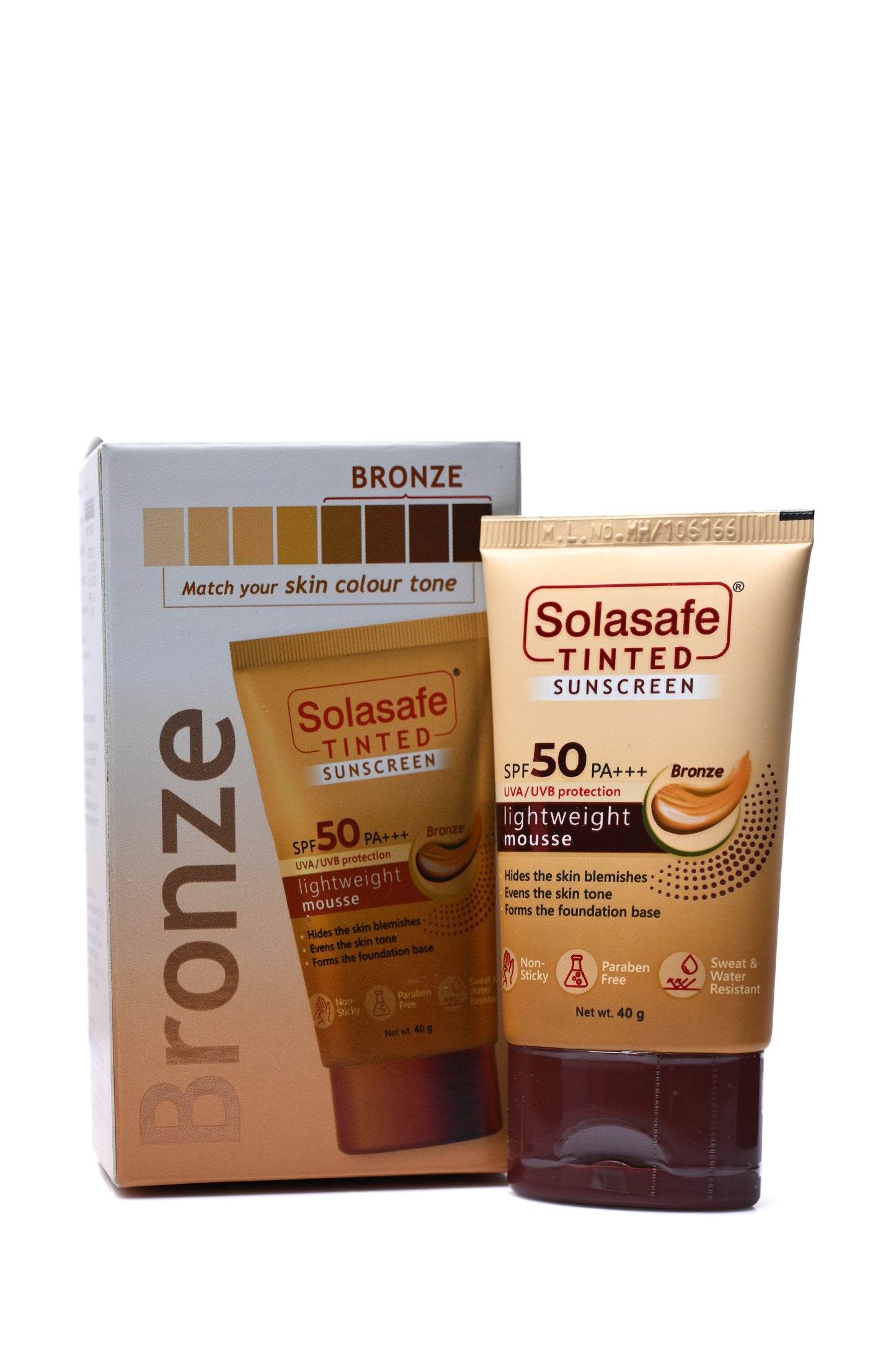 Solasafe Tinted Bronze Sunscreen SPF 50 | Broad Spectrum Sun Protection |