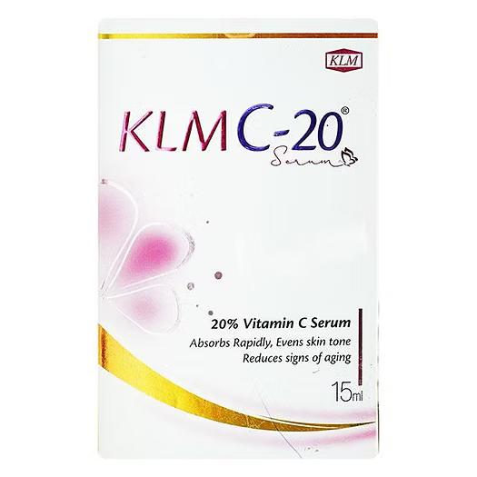 KLM C-20 Serum - 20% Vitamin C Serum | Anti-ageing | Even Skin Tone (15 ml)