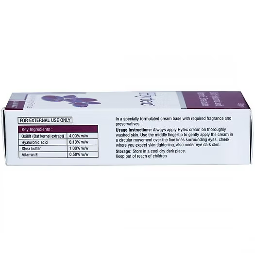 New Hytec Anti-Aging Cream With Hyaluronic Acid, Vitamin E, Shea butter 20gm