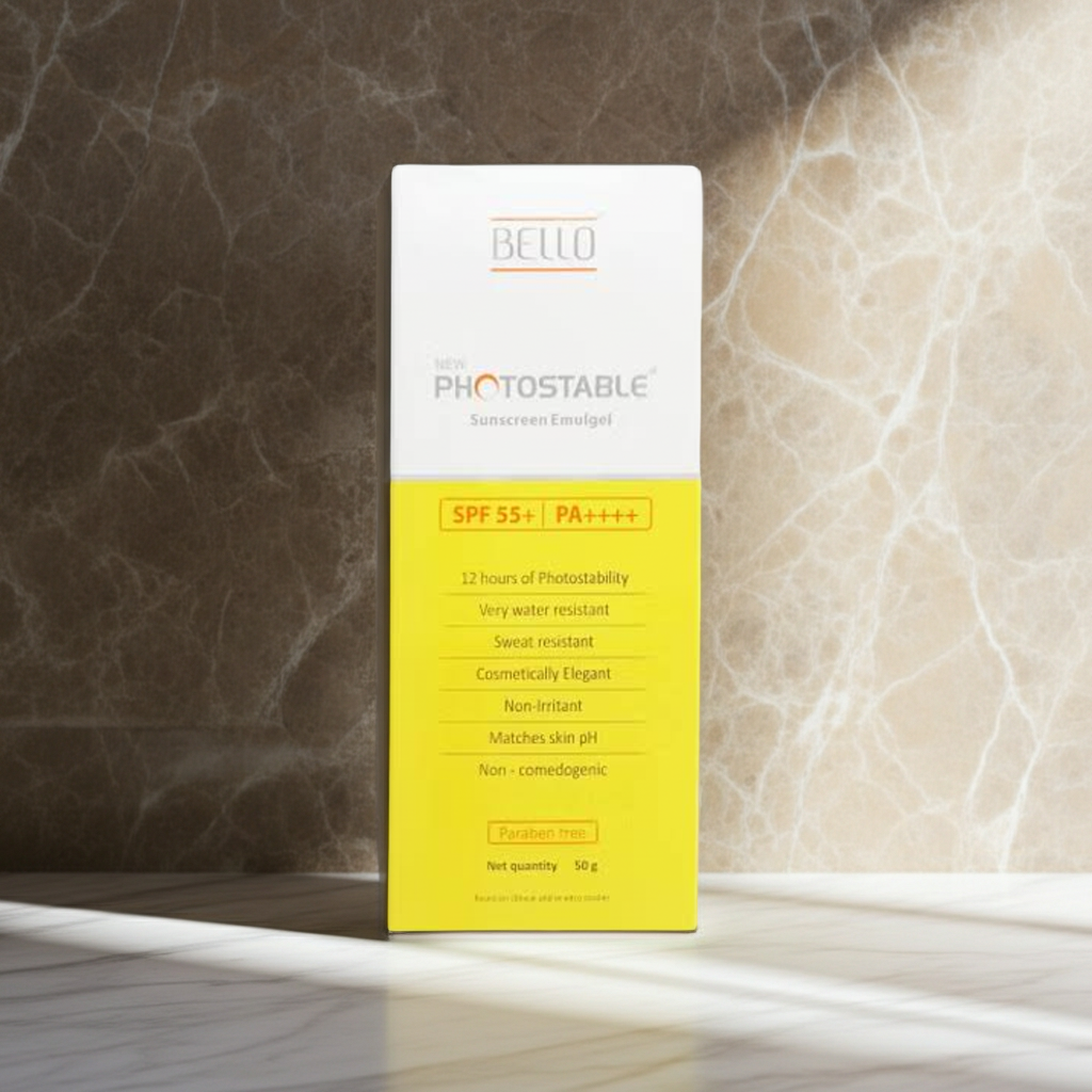 Bello New Photostable Sunscreen Emulgel SPF 55+/PA++++ 50gm